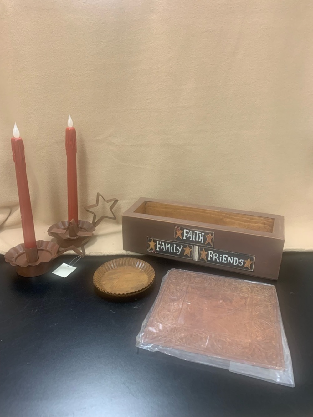 Brown 'Faith Family Friends' Decorative Wooden Box